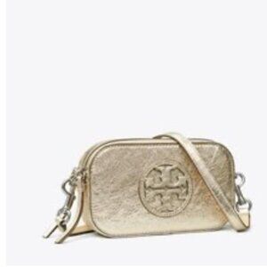 Tory Burch gold mini miller crossbody